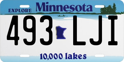 MN license plate 493LJI