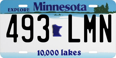 MN license plate 493LMN