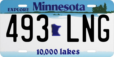 MN license plate 493LNG
