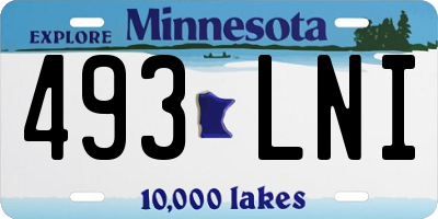 MN license plate 493LNI