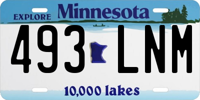 MN license plate 493LNM