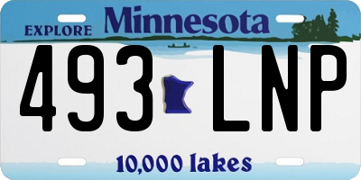 MN license plate 493LNP