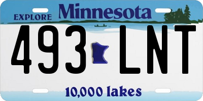 MN license plate 493LNT