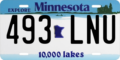 MN license plate 493LNU