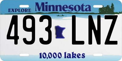 MN license plate 493LNZ