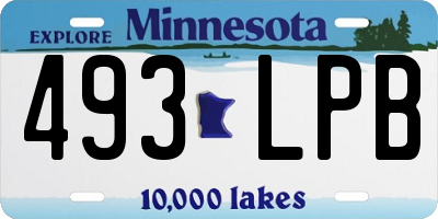 MN license plate 493LPB