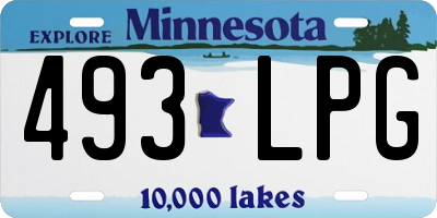 MN license plate 493LPG
