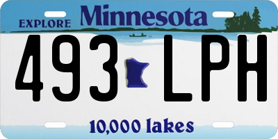 MN license plate 493LPH