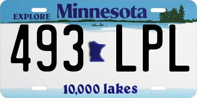 MN license plate 493LPL