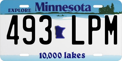 MN license plate 493LPM