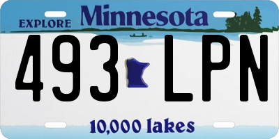 MN license plate 493LPN