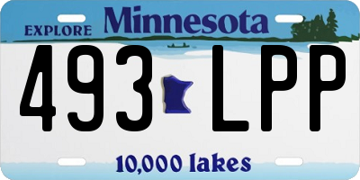 MN license plate 493LPP