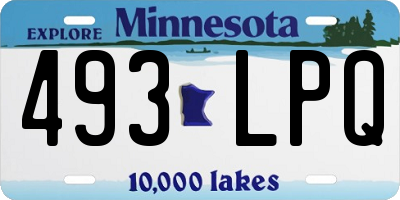 MN license plate 493LPQ