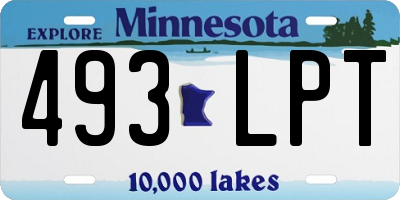 MN license plate 493LPT