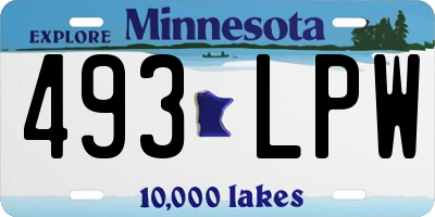 MN license plate 493LPW