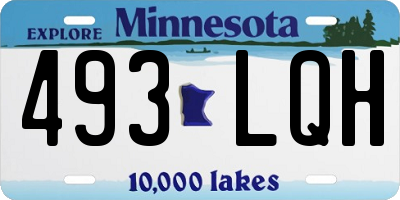 MN license plate 493LQH