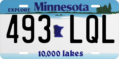 MN license plate 493LQL