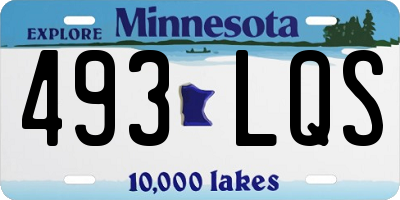 MN license plate 493LQS
