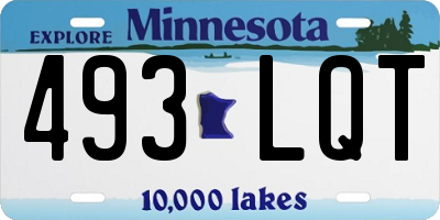 MN license plate 493LQT