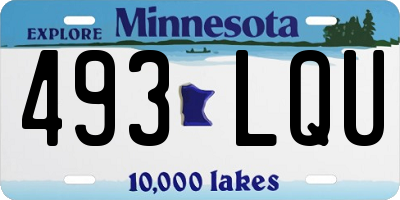 MN license plate 493LQU