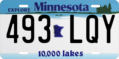 MN license plate 493LQY