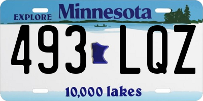 MN license plate 493LQZ