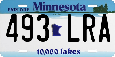 MN license plate 493LRA