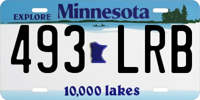 MN license plate 493LRB