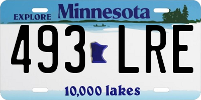 MN license plate 493LRE