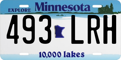 MN license plate 493LRH