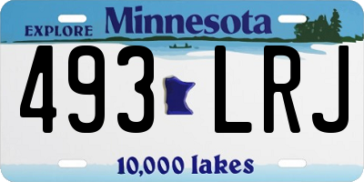 MN license plate 493LRJ