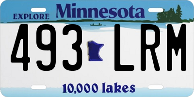 MN license plate 493LRM