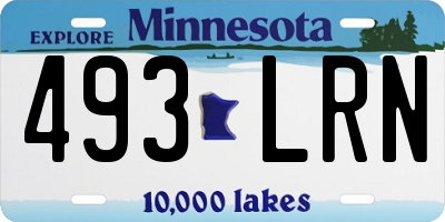 MN license plate 493LRN