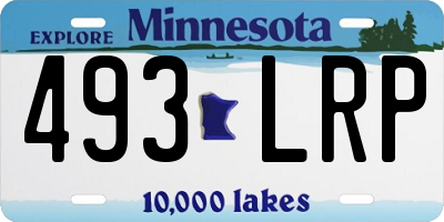 MN license plate 493LRP