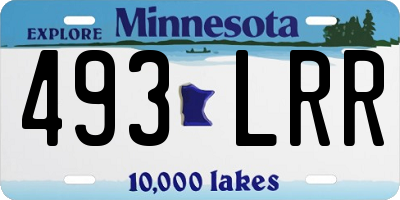 MN license plate 493LRR