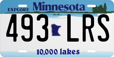 MN license plate 493LRS