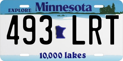MN license plate 493LRT