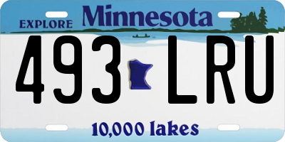 MN license plate 493LRU