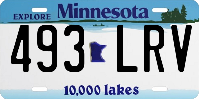 MN license plate 493LRV