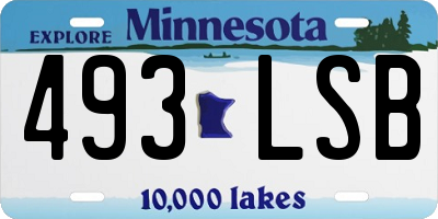 MN license plate 493LSB