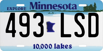 MN license plate 493LSD