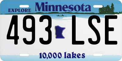 MN license plate 493LSE