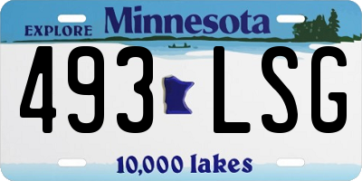 MN license plate 493LSG
