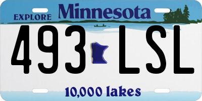 MN license plate 493LSL