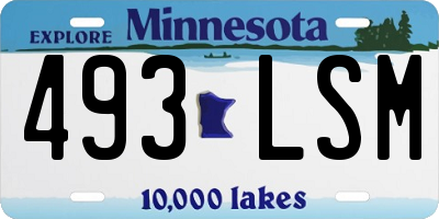 MN license plate 493LSM