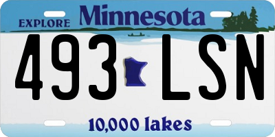 MN license plate 493LSN