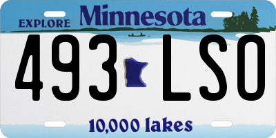 MN license plate 493LSO