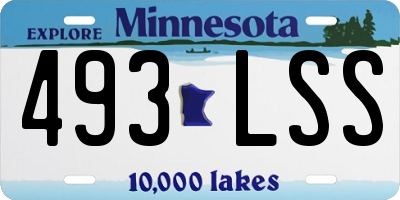 MN license plate 493LSS