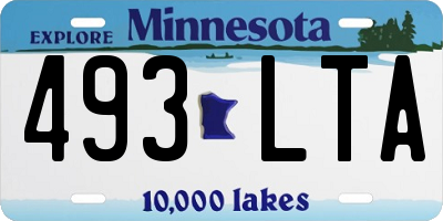 MN license plate 493LTA