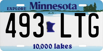 MN license plate 493LTG